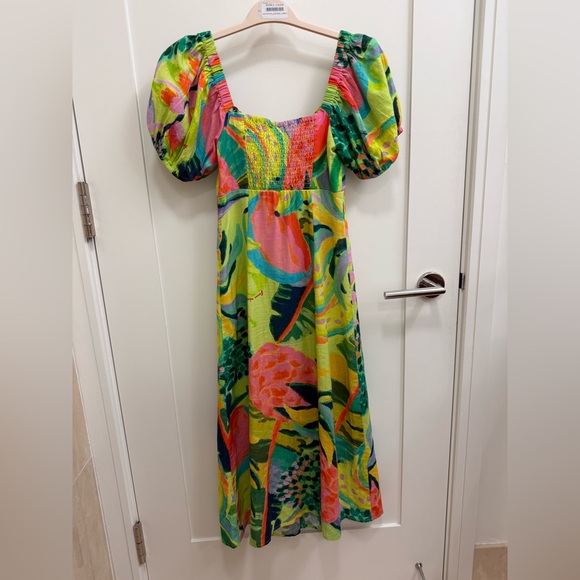 FARM Rio Printed Puff Sleeve Dress - Picture 4 of 7
